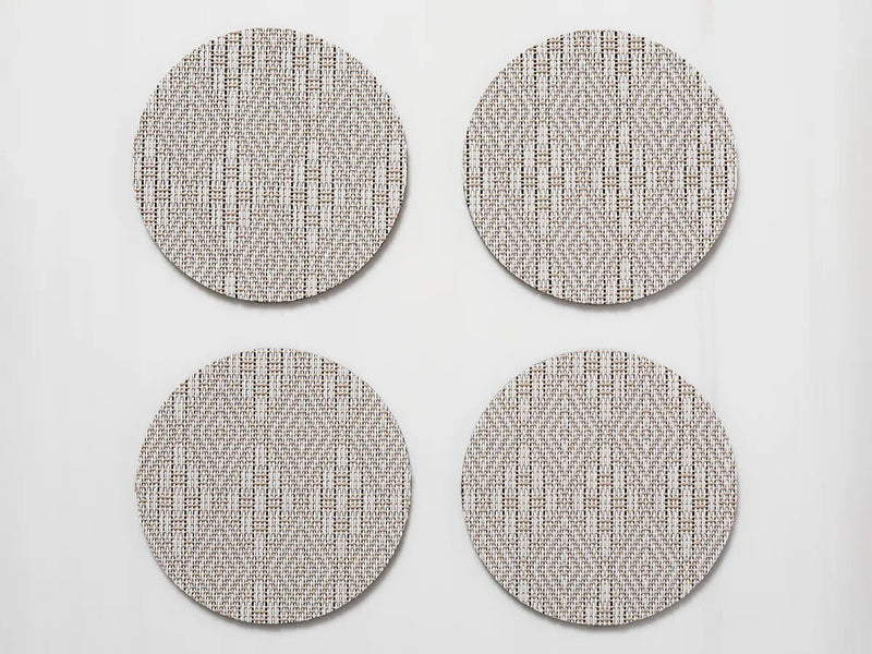 Boxwood Round Coasters - Set of 8 - Chilewich - Kitchen + Table Linens - Abalone - HORNE