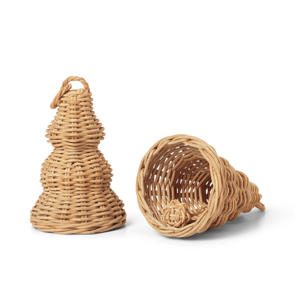 Braided Bell Baubles - Set of 2 - Ferm Living - Art + Objects - HORNE