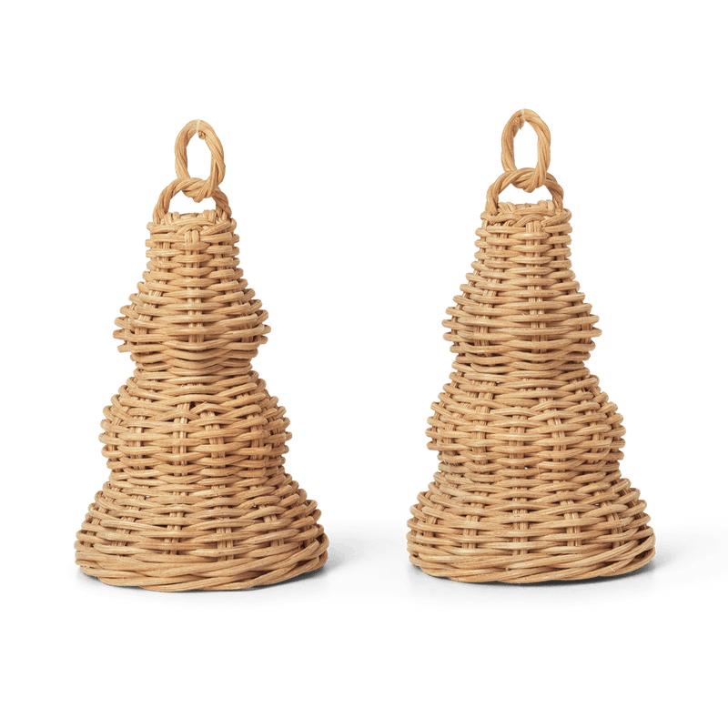 Braided Bell Baubles - Set of 2 - Ferm Living - Art + Objects - HORNE