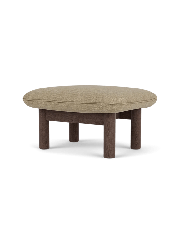 Brasilia Lounge Chair & Ottoman - Upholstered - Audo Copenhagen Chairs - Chair Only - Boucle 02 Fabric - Natural Oak - HORNE