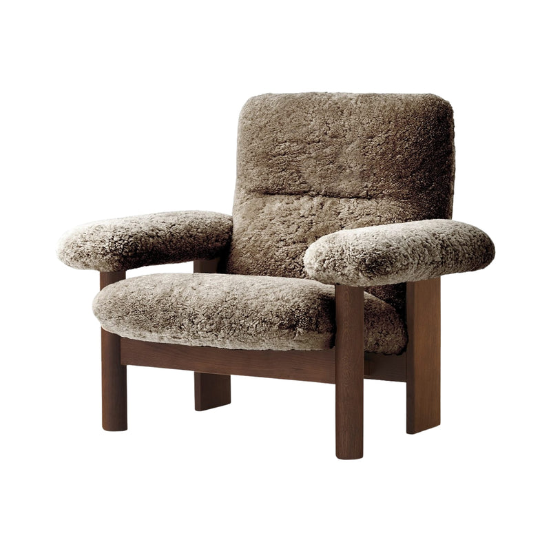 Brasilia Lounge Chair - Sheepskin - Audo Copenhagen - Chairs - Sahara - Natural Oak - HORNE