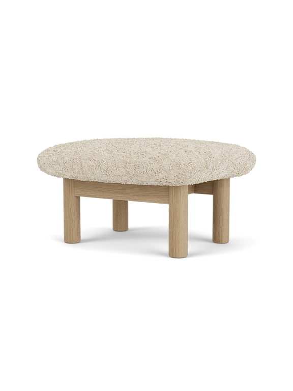 Brasilia Ottoman - Sheepskin - Audo Copenhagen Chairs - Sahara - Walnut - HORNE