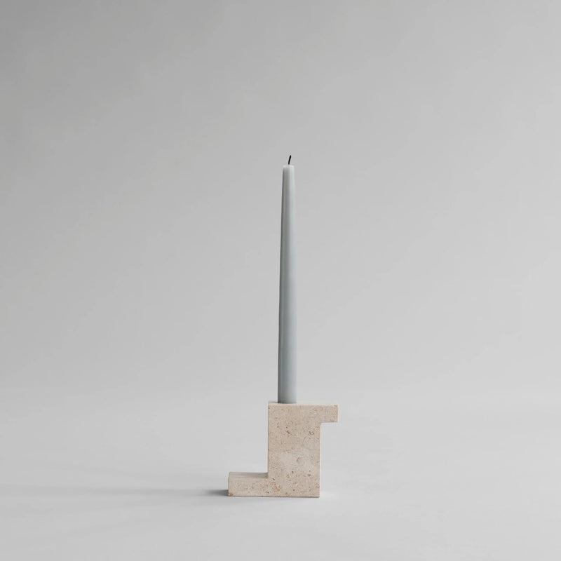 Brick Candle Holder - 101 Copenhagen Candle Holders - Calacatta - Low - HORNE