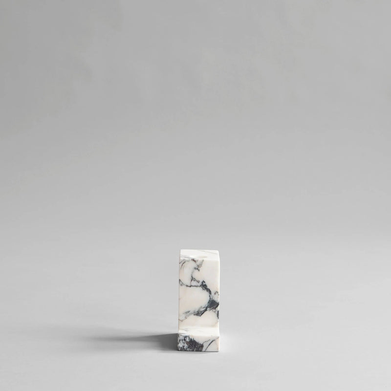 Brick Candle Holder - 101 Copenhagen Candle Holders - Calacatta - Low - HORNE