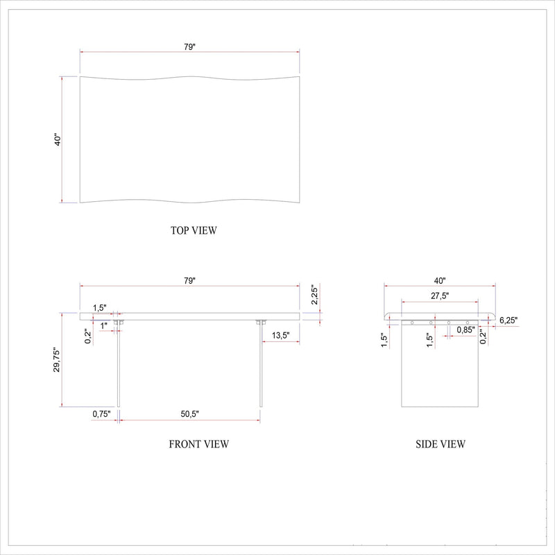 Brooks Dining Table - Urbia Tables - Americano Clear - Small - HORNE