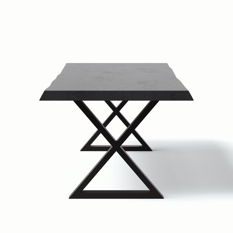 Brooks Dining Table - X Base - Urbia Tables - Americano - Black - Small - HORNE