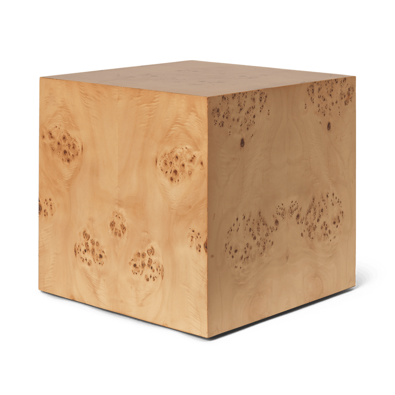 Burl Cube Side Table - Ferm Living Tables + Desks - HORNE