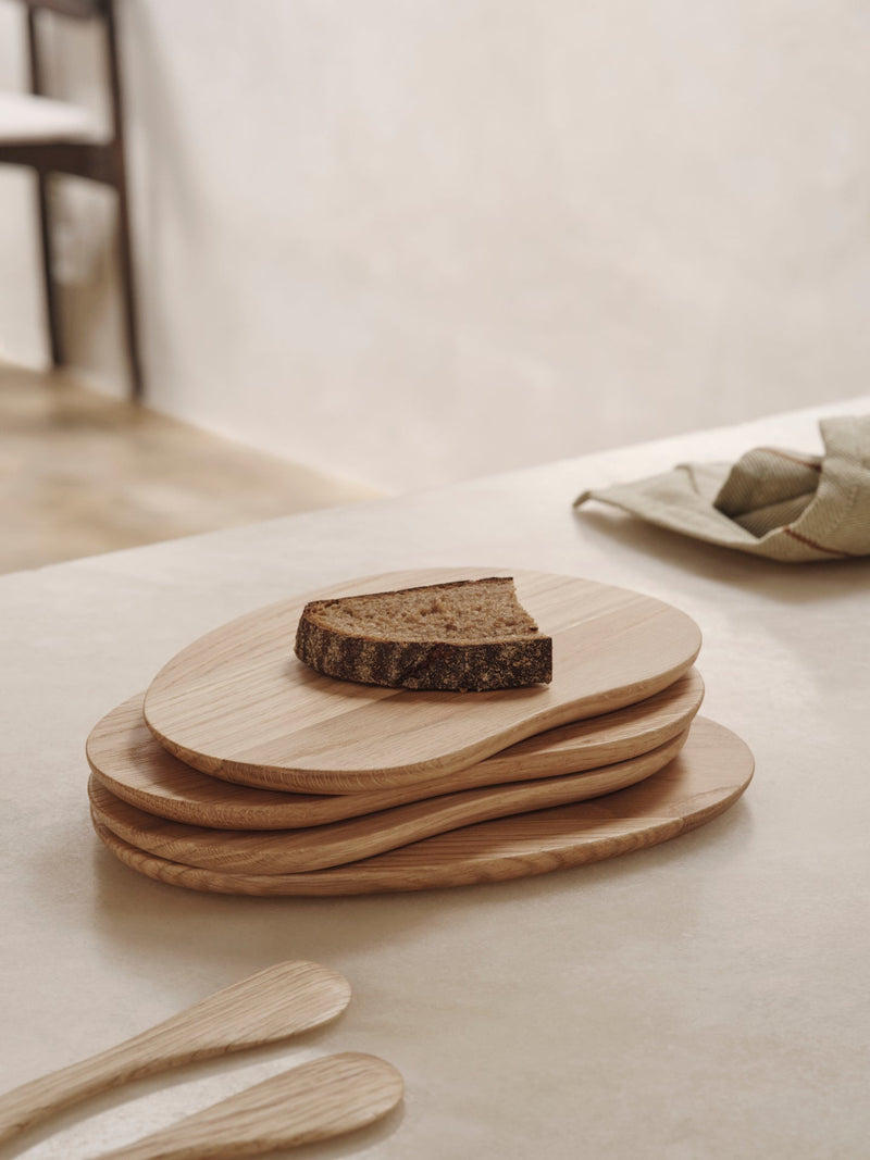 Cairn Butter Boards - Set of 4 - Ferm Living - Serveware - Oak - HORNE