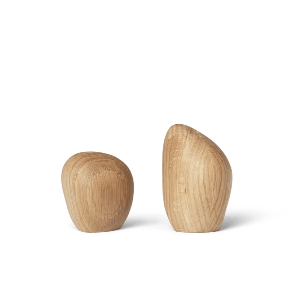 Cairn Salt and Pepper Shakers - Set of 2 - Ferm Living - Kitchen Tools - Oak - HORNE