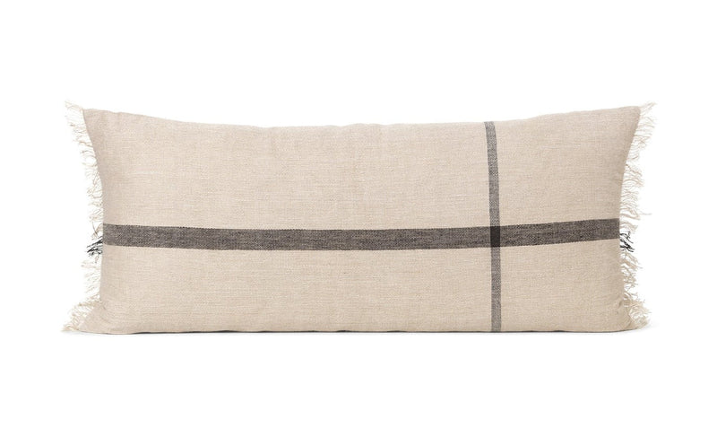 Calm Cushion - Ferm Living - Bedding + Pillows - Camel/ Black - 19.7