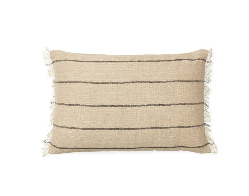 Calm Cushion - Ferm Living - Bedding + Pillows - Camel/ Black - 19.7
