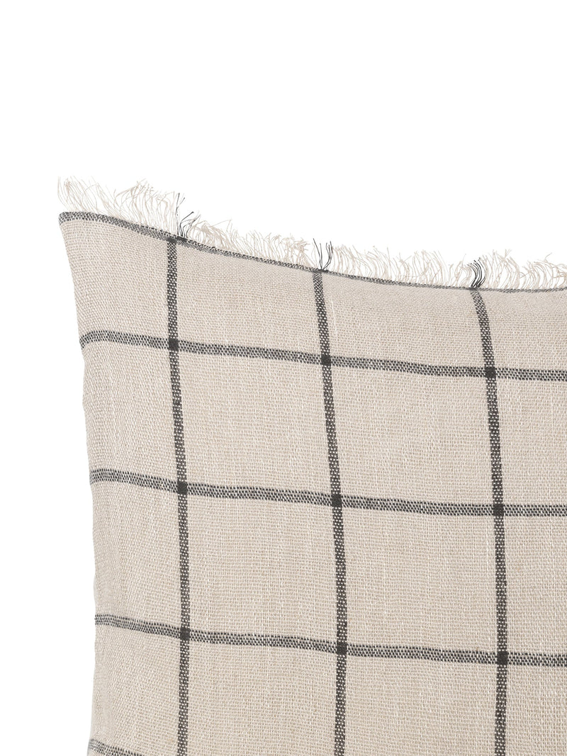 Calm Cushion - Ferm Living - Bedding + Pillows - Camel/ Black - 19.7