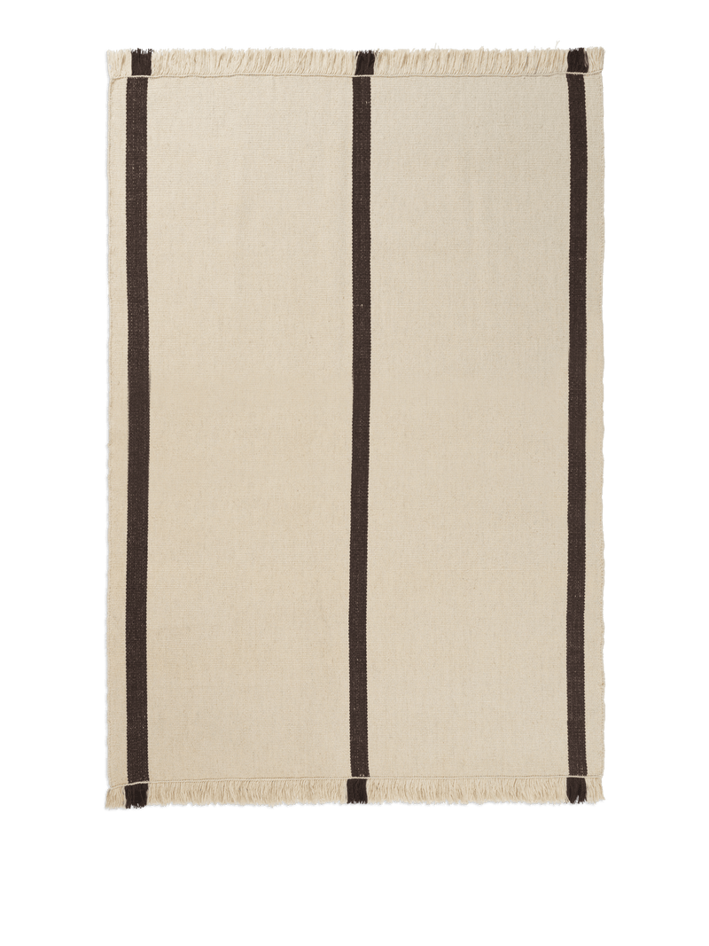 Calm Kelim Rug - Ferm Living Rugs - 200 x 300 - Off - white/Coffee - HORNE