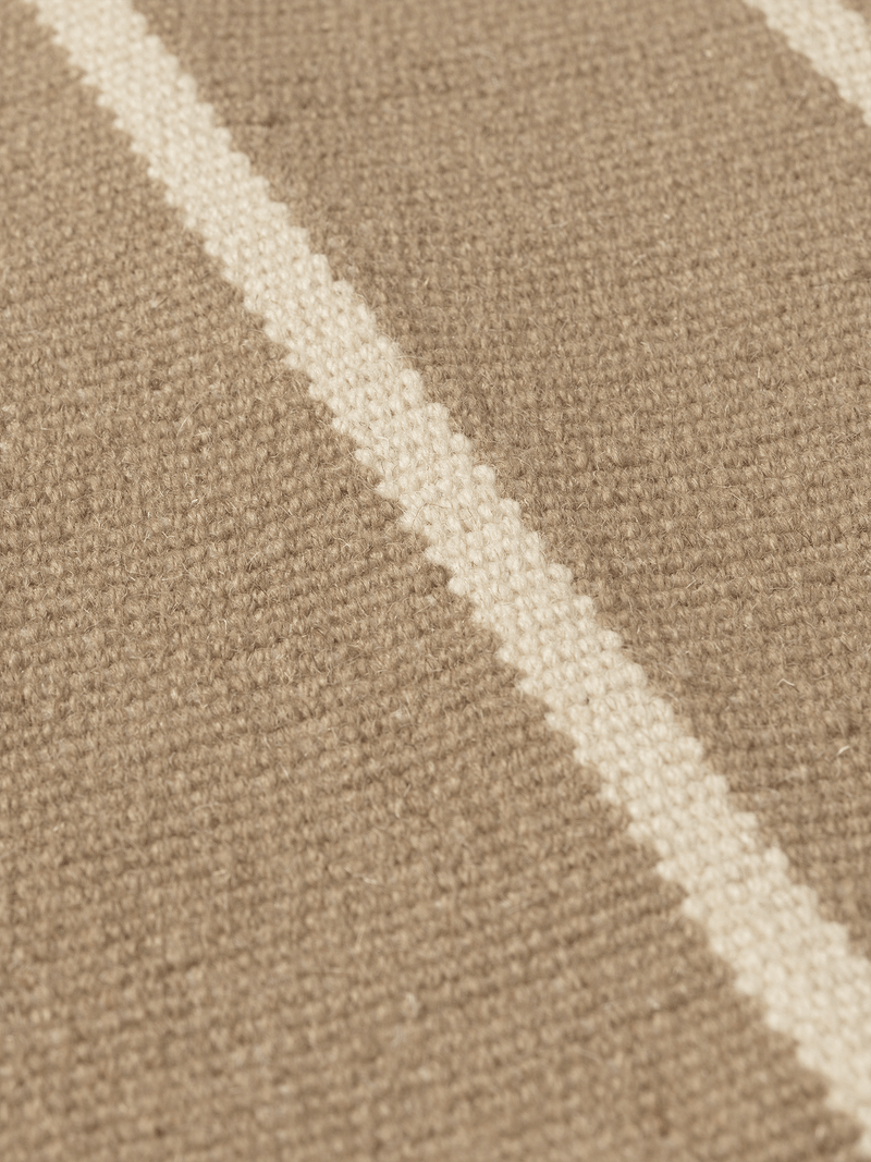 Calm Kelim Runner - Ferm Living Rugs - Off - white/Coffee - HORNE