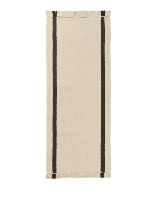 Calm Kelim Runner - Ferm Living Rugs - Off - white/Coffee - HORNE