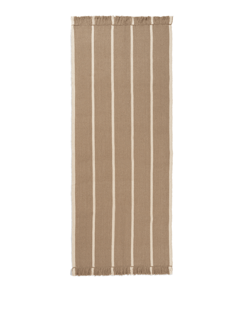 Calm Kelim Runner - Ferm Living Rugs - Off - white/Coffee - HORNE