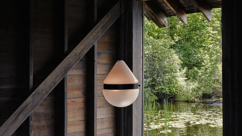 Cardinal Hemisphere Pendant Large - Workstead - Ceiling Lights - Matte Black Enamel - 24