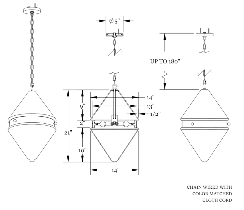 Cardinal Pendant Large - Workstead - Ceiling Lights - Clay - 24
