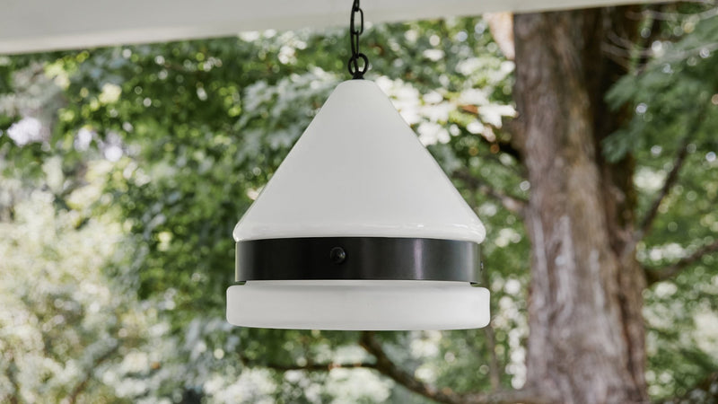 Cardinal Slab Pendant Large - Workstead - Ceiling Lights - Matte Black Enamel - 24