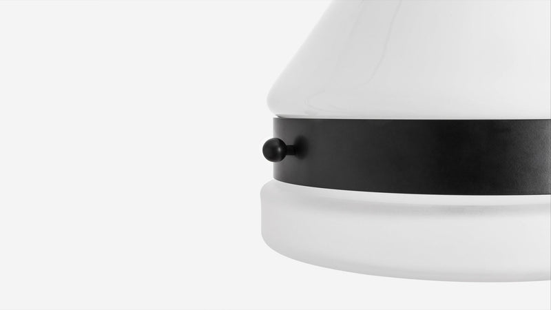 Cardinal Slab Pendant Large - Workstead - Ceiling Lights - Matte Black Enamel - 24