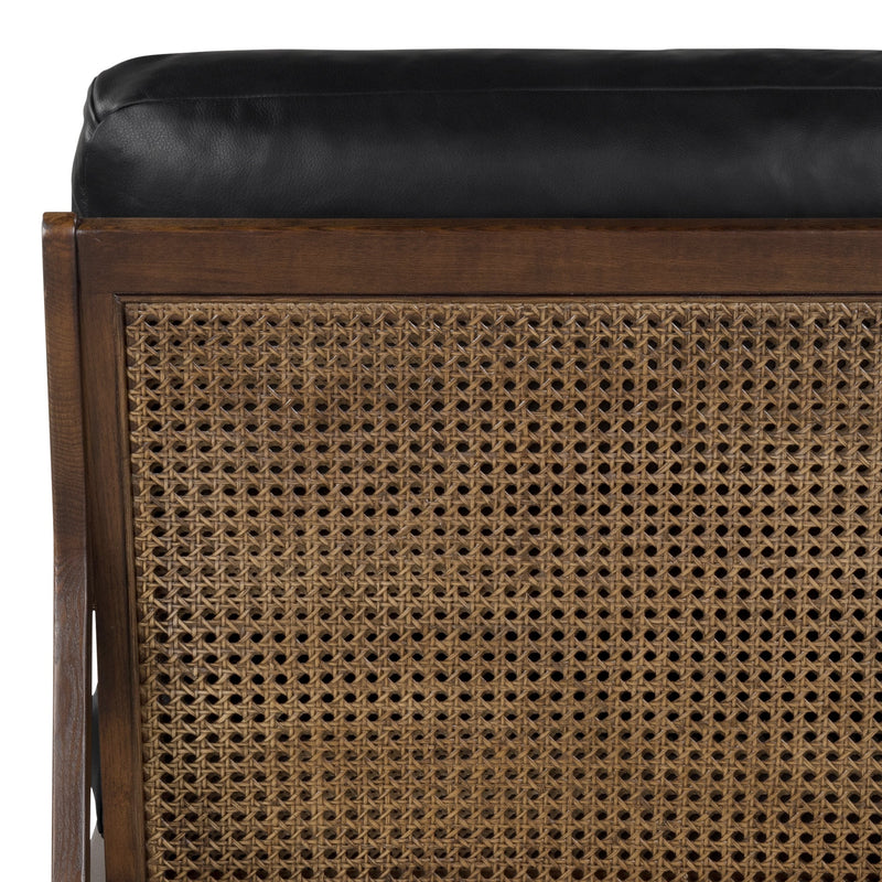 Carmelo Genuine Leather Accent Chair - Urbia Sofas - Brown Genuine Leather - Oak - HORNE