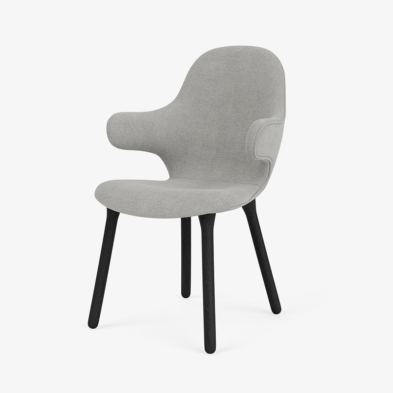 Catch Armchair - Wood Base - &Tradition Chairs - Remix 0123 - Black Lacquered Oak - HORNE