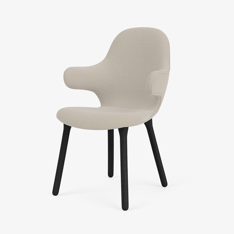 Catch Armchair - Wood Base - &Tradition Chairs - Remix 0123 - Black Lacquered Oak - HORNE