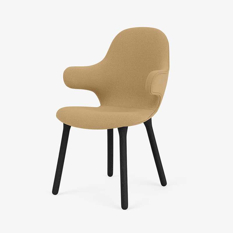 Catch Armchair - Wood Base - &Tradition Chairs - Remix 0123 - Black Lacquered Oak - HORNE