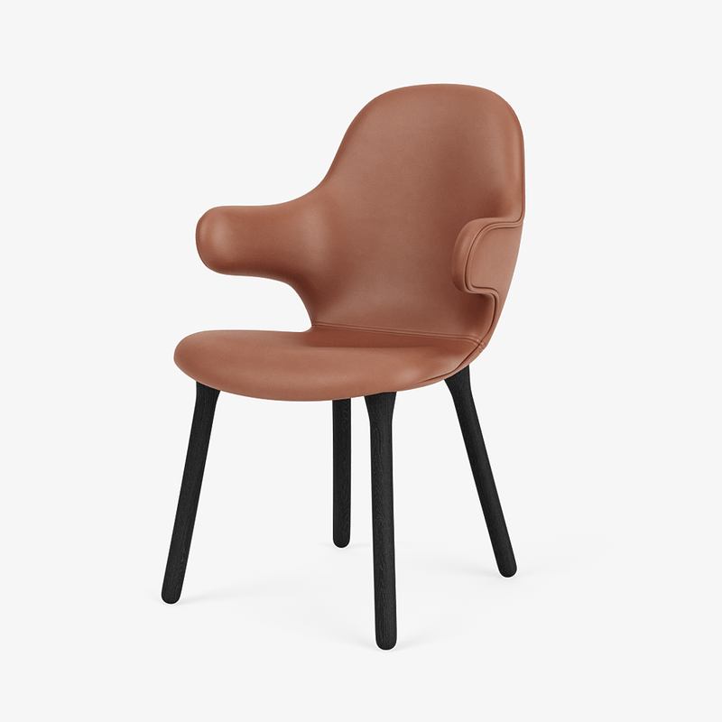 Catch Armchair - Wood Base - &Tradition Chairs - Remix 0123 - Black Lacquered Oak - HORNE