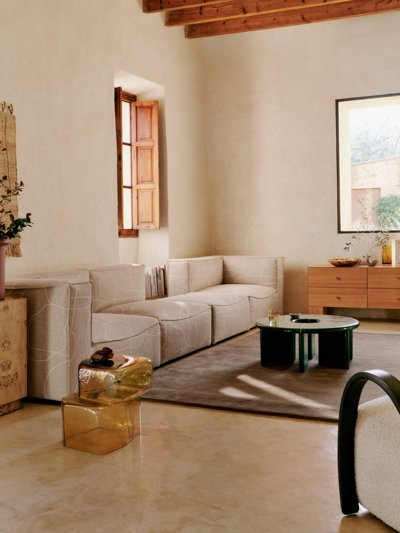 Catena Sofa Chaise Longue Right - L601 - Ferm Living Sofas - Cotton Linen - Natural - HORNE