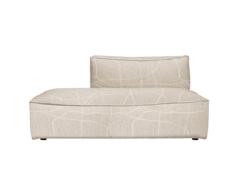 Catena Sofa Open End Left - S300 - Ferm Living Sofas - Loose Drape - Natural - HORNE