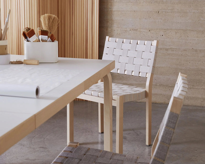 Chair 611 - Natural Lacquered - Artek - Chairs - Black - HORNE