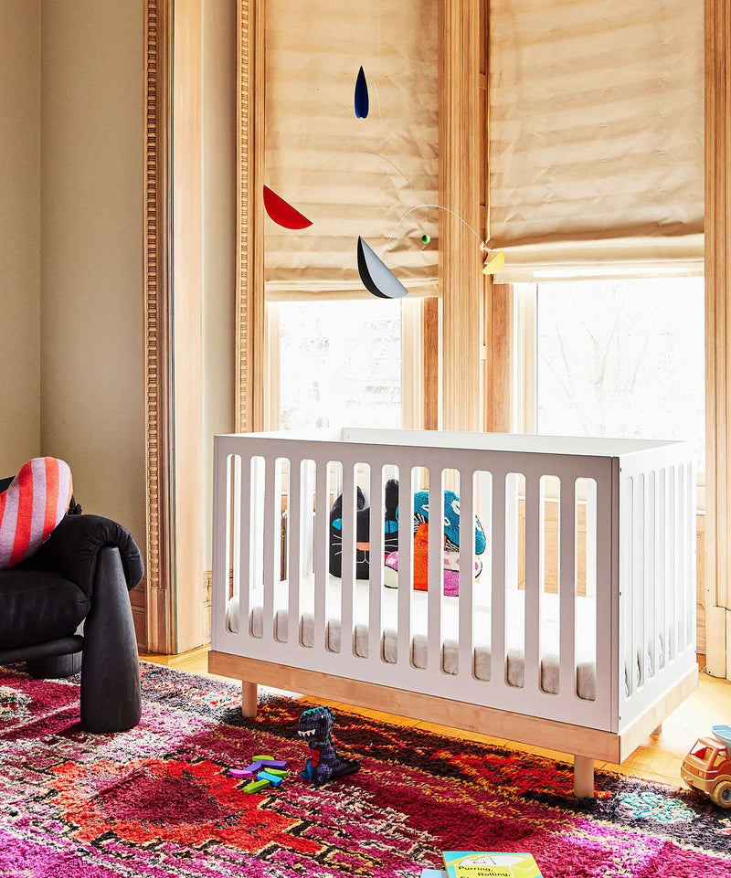 Classic Crib - Oeuf Kids + Baby - White/Birch - HORNE