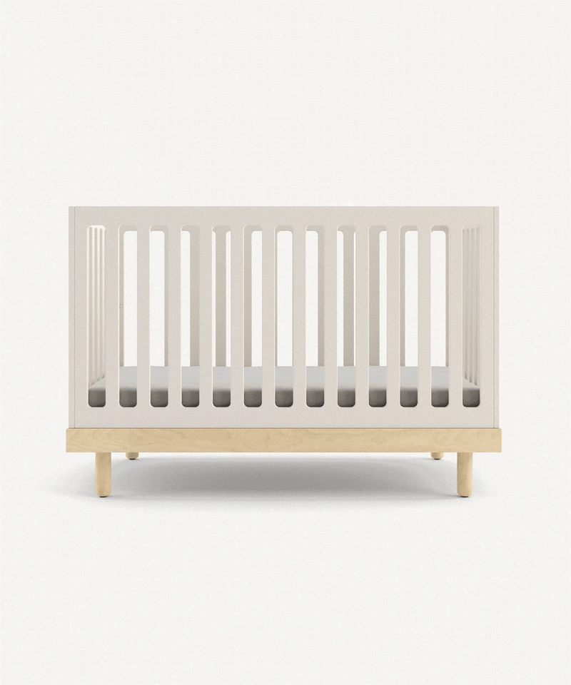 Classic Crib - Oeuf Kids + Baby - White/Birch - HORNE