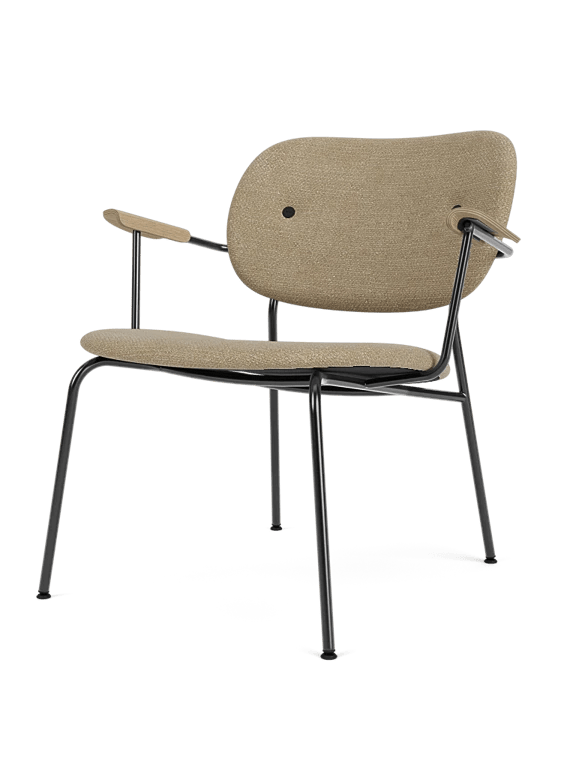 Co Lounge Chair - Fully Upholstered - Audo Copenhagen Chairs - Black Oak | Re - wool 0198 - HORNE