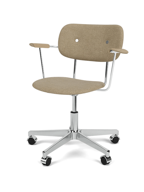 Co Task Chair - Fully Upholstered - Audo Copenhagen Chairs - With Arms - Dark Stained Oak/Sierra 0441 - HORNE