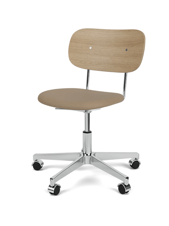 Co Task Chair - Seat Upholstered - Audo Copenhagen Chairs - Black Oak - Re - wool 0198 - HORNE