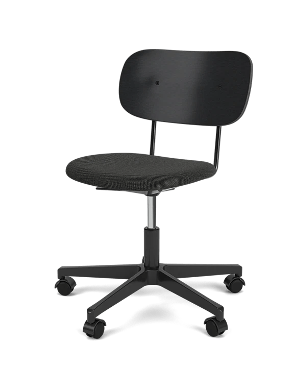 Co Task Chair - Seat Upholstered - Audo Copenhagen Chairs - Black Oak - Re - wool 0198 - HORNE