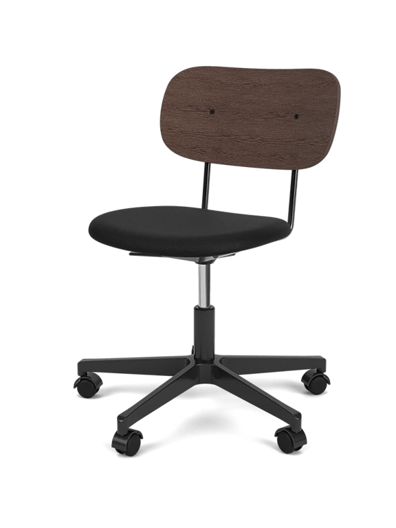 Co Task Chair - Seat Upholstered - Audo Copenhagen Chairs - Black Oak - Re - wool 0198 - HORNE