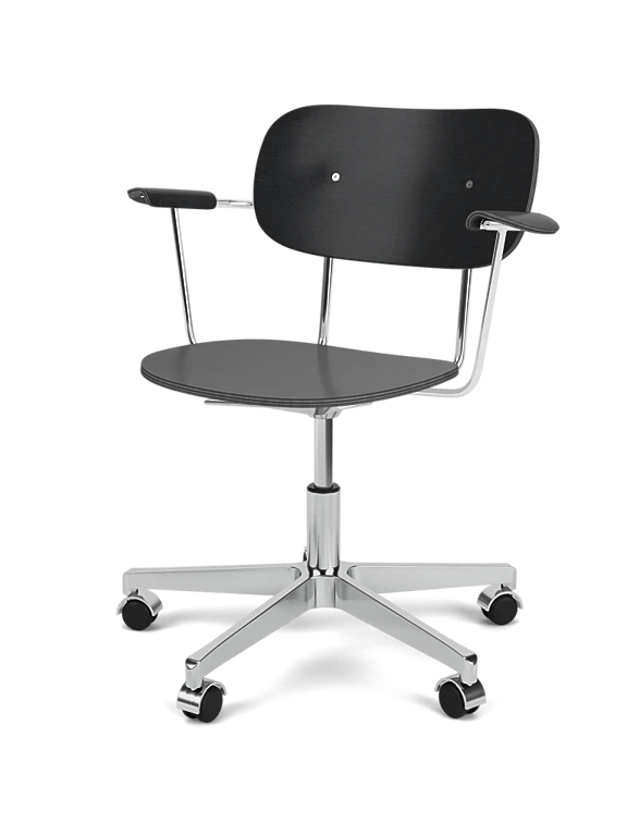 Co Task Chair - Un - Upholstered - Audo Copenhagen Chairs - Without armrests - Natural Oak - Black aluminium - HORNE