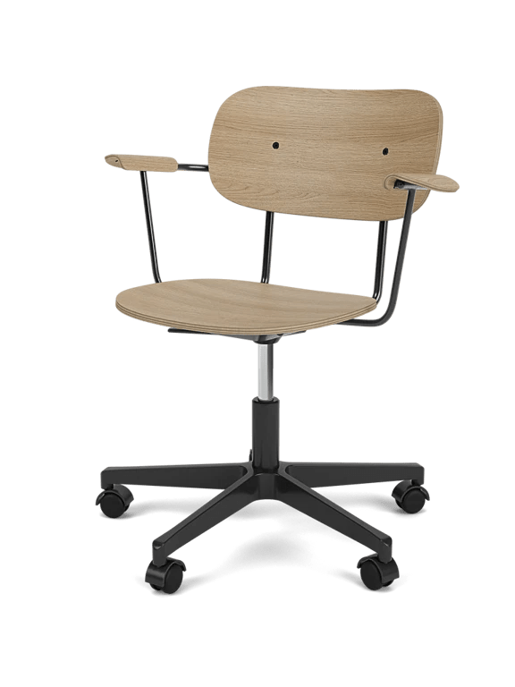 Co Task Chair - Un - Upholstered - Audo Copenhagen Chairs - Without armrests - Natural Oak - Black aluminium - HORNE