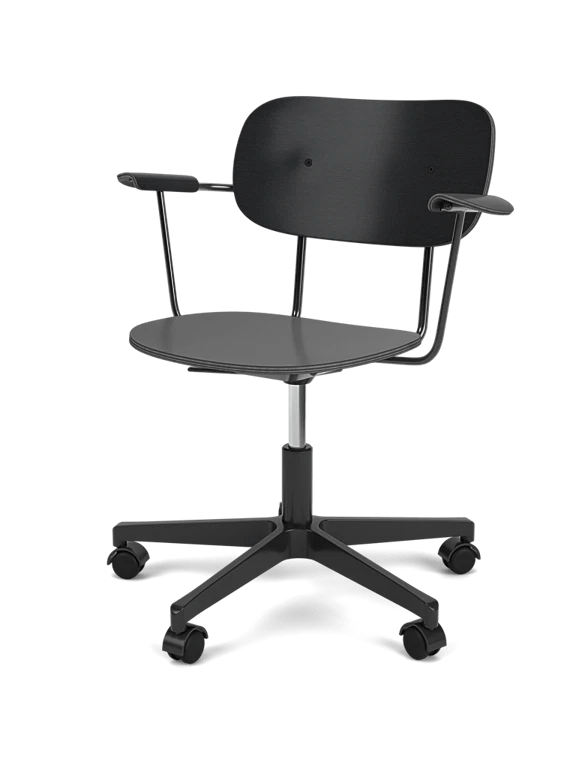 Co Task Chair - Un - Upholstered - Audo Copenhagen Chairs - Without armrests - Natural Oak - Black aluminium - HORNE