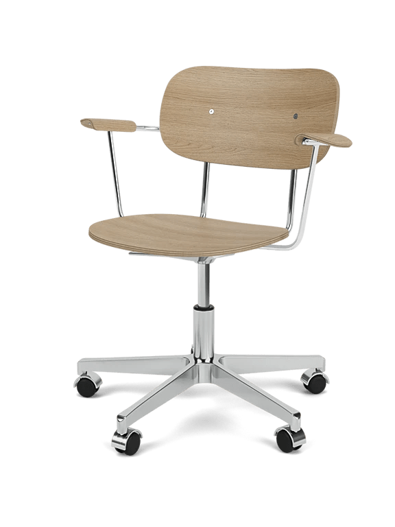 Co Task Chair - Un - Upholstered - Audo Copenhagen Chairs - Without armrests - Natural Oak - Black aluminium - HORNE