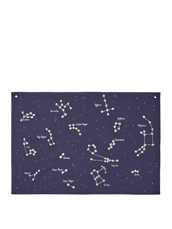 Constellation Textile Map - Ferm Living - Dark Blue - HORNE
