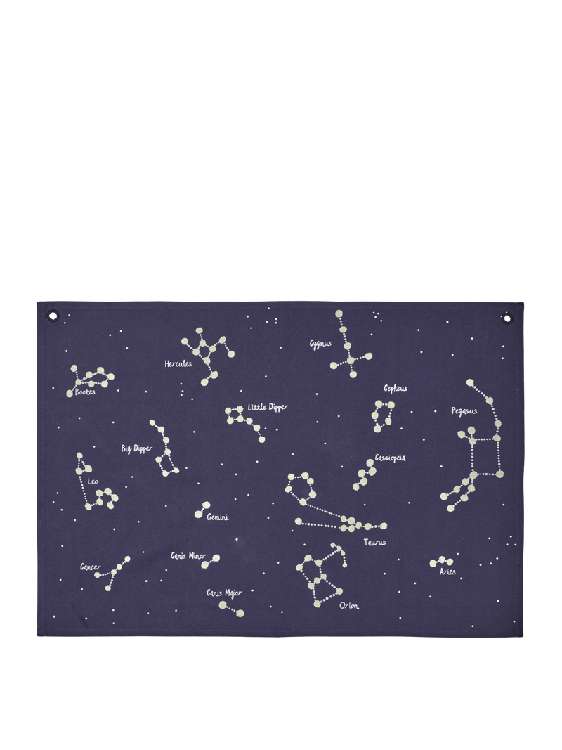 Constellation Textile Map - Ferm Living - Dark Blue - HORNE