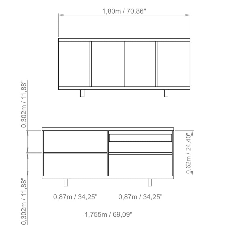 Copany Buffet - Urbia Dressers - Black Nogal - HORNE