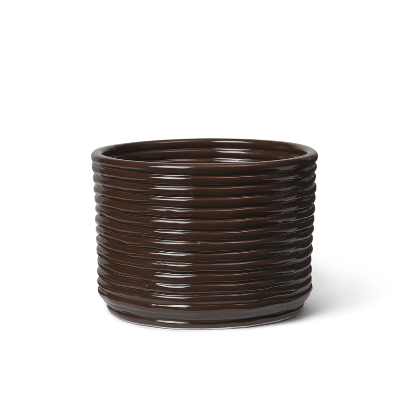 Corduroy Pot - Ferm Living - Pots & Planters - Carob Brown - HORNE