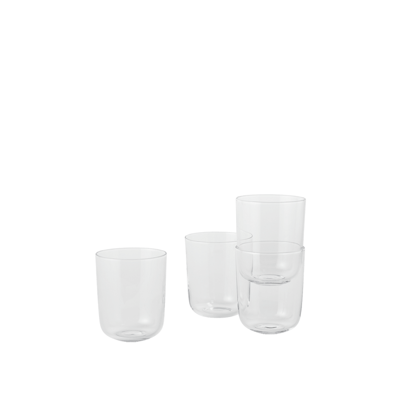 Corky Glasses - Set of 4 - Muuto Glassware - Clear - Low - HORNE