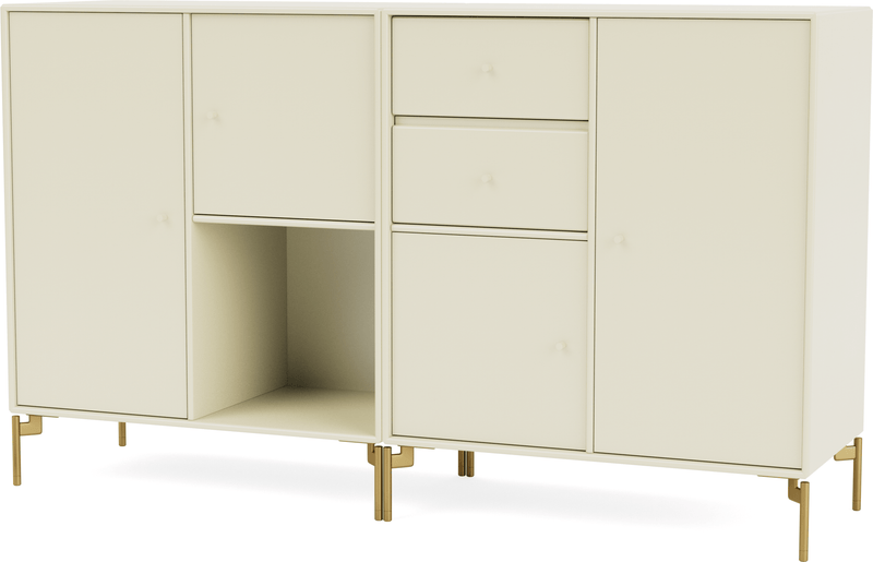 Couple Sideboard - With Legs - Montana - Shelving - Anthracite - Matte Chrome - HORNE