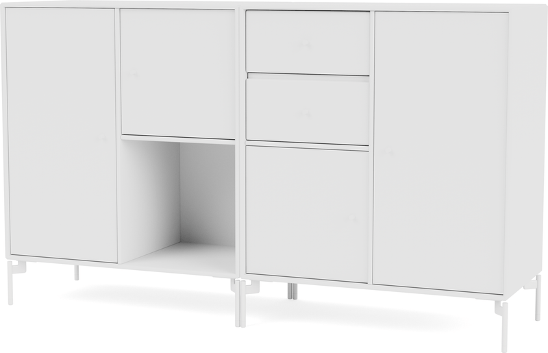 Couple Sideboard - With Legs - Montana - Shelving - Anthracite - Matte Chrome - HORNE